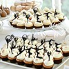 18 piezas de decoración de postre, diseño de silueta de