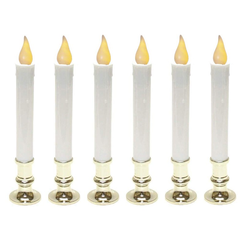 Gerson 9 inch battery operated candolier candle lamp with timer