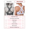 Yvette Sports Bra High Impact Adjustable Criss Cross Back, Full