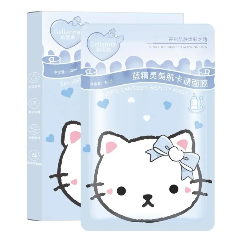 5pcs Nourishment Facial Mask Skincare Cartoon Design