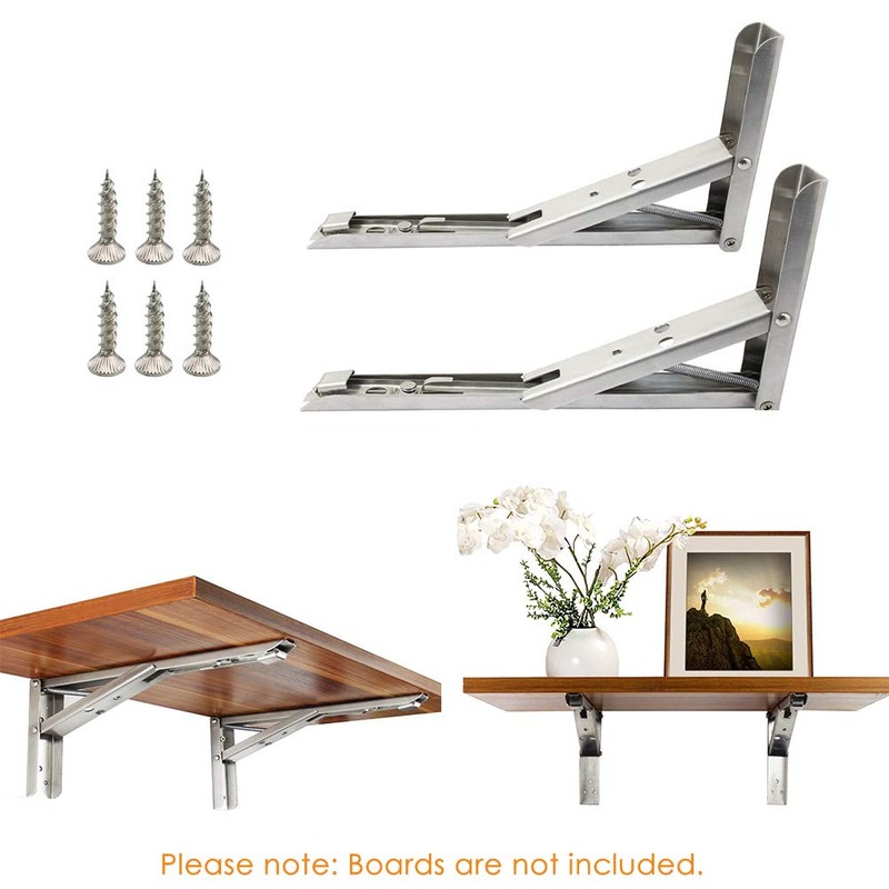 Tiberham Heavy Duty Folding Console, Pack of 2, Wall Mounting,