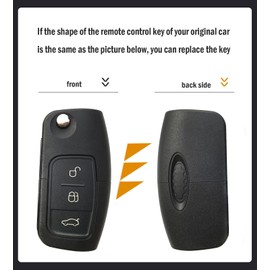 Heart Horse 3 Buttons Flip Folding Remote Car Key Replacement For F-o-r-d Focus Fiesta C-Max S-Max Kuga Mondeo MK4 Galaxy (Uncut Key Blade)