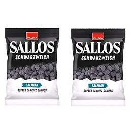 Villosa Sallos Schwarzweich Soft Vegan Salmiak - 2 Pack