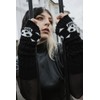 Ro Rox Pamela Mann Knitted Fingerless Gloves with Skull and