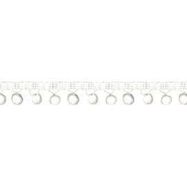 Simplicity 28 mm Ball Fringe Trim and Embellishments, White