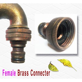 Taiwan Decorative Solid Brass Garden Outdoor Faucet with a Brass Connecter - A Duck on Lily Pad