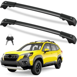 FengYu 300lb Lockable Roof Rack Cross Bars Compatible with Subaru Forester Wilderness 2022-2026, Heavy Duty Aluminum Roof Rails Crossbars Cargo Bars Canoe Rooftop Black Carrier Luggage