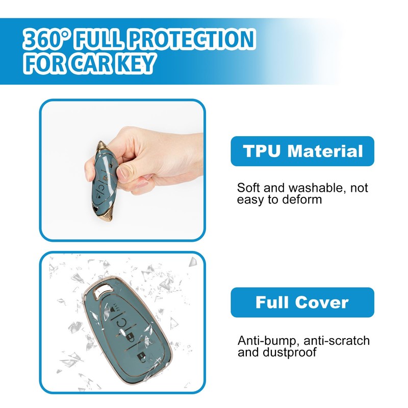 Rislobx Key Fob Cover Fit for Chevy Key, Car Key