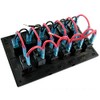 6 Gang Marine Boat Rocker Switch Panel Circuit Breaker LED