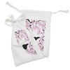 Lunarable Crow Fabric Pouch Set of 2, Japanese Sakura Tree