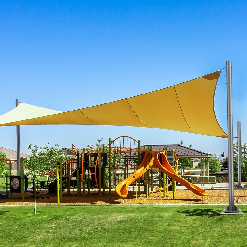 BRILLIHOOD 9Ft Outdoor Sun Shade Sail Pole, 3" Diameter Shade