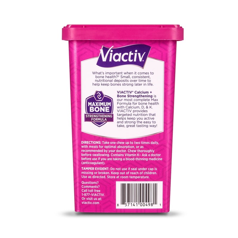 Viactiv Max Formula Calcium +Vitamin D3 Supplement for Bone Health,