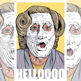 Original "Helloooo!" Blu Print Mrs. Doubtfire Robin Williams 90's Video Art