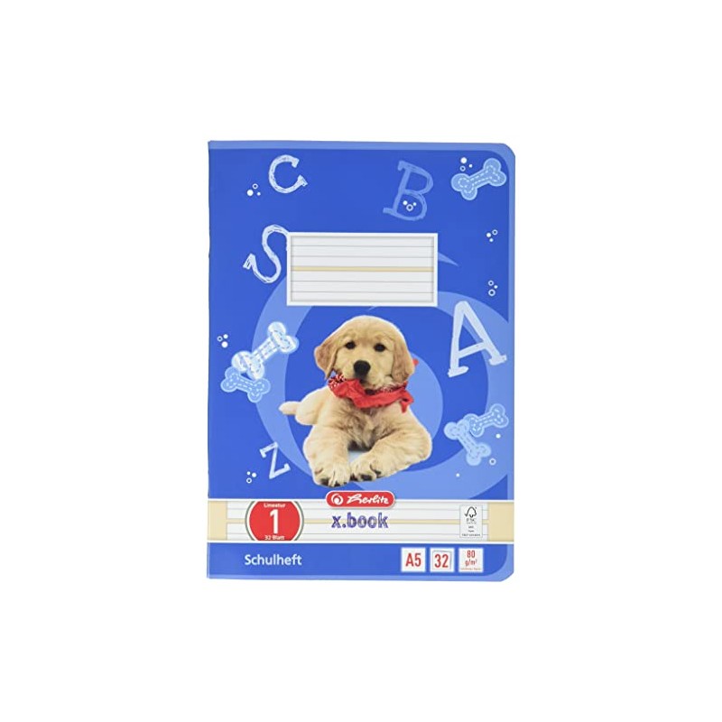 Herlitz 11387081 Notebook A5 Ruling Style 01 32 Sheets FSC