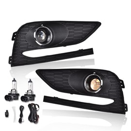 GRAND ORANGE Fog Light Compatible With 2016 2017 2018 Chevy Cruze(Not fit for Lt Manual Or Diesel Manual Models) Bumper Driving Projector Fog Light Lamps W/Bezel+Switch Clear Lens Chrome Housing