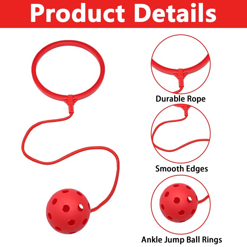 DtgEcd 2 Pcs Ankle Skip Ball for Kids, Ankle Skip