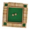 Four Sided Flop Game for Kids Adults Wooden Board Game