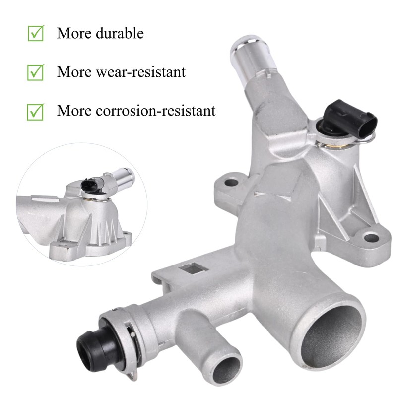 PANNUOSCS Thermostat Housing/Water Outlet Compatible with 2011-2020 Chevy Cruze Sonic