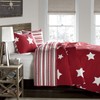 Lush Decor Star Quilt - Reversible 2 Piece Pattern Striped
