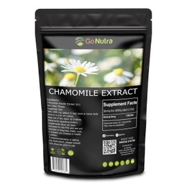 Go Nutra Chamomile Extract Powder 10:1 Strength Apigenin Supplement 8 oz. Herbal Extract