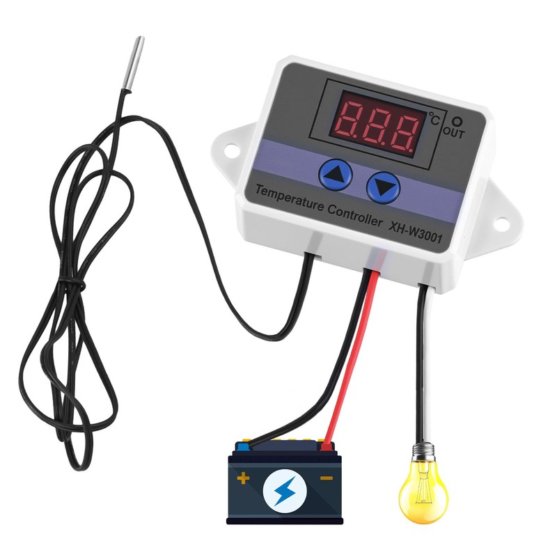 QWORK Digital LED Temperature Controller Module, Thermostat Switch, Digital Thermostat