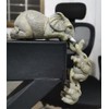 LSDZHK Elephant Shelf Figures, Mother Hanging 2 Babies Elephants Sitter