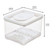 iDesign Fridge Produce Bin with Removable Drainage Tray and Lid