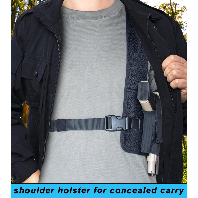 HOGIKUO Universal Shoulder Holster，Chest Holster,Concealed Shoulder Holster for Men,Fits 1911,M&P