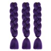 BALINGHAIR Braiding Hair Extensions Deep Purple Braids Hair Hot Water