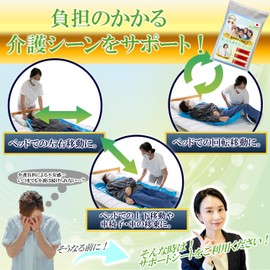 Sliding Sheet, Slide Sheet, Transfer, Nursing Care, Easy Seat for Getting Up Aid, Patient/Elderly Moving Support Sheet, Bed/Car Care Sheet (Recommended for Nursing Workers) Elderly Beds, Car Transfers, Home Care, Bedridden (Green, 47.9 x 27.4 inches (119