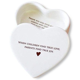 Parent Wedding Gift, Parent Thank You Gift, Mom and Dad Gift -Heart Shaped Keepsake Box- When Children Find True Love, Parents Find True Joy