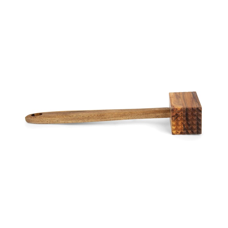 Ironwood Gourmet Acacia Wood Meat Tenderizer, 11.5-inches, Brown
