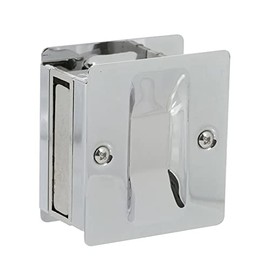 Delaney Hardware 270206 270206-Pocket Sliding Pocket Door Lock Passage, Polished Chrome