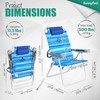 SUNNYFEEL Tall Folding Beach Chair Lightweight, Portable Sand Chair for
