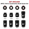 CASOMAN 8-Piece 1-Inch Drive Impact Socket Set, Metric & SAE,