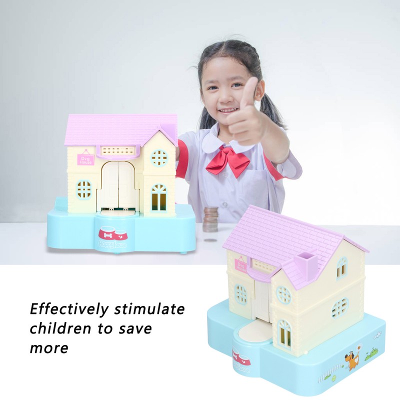 Doghouse Money Saving Box Automatic Coin Swallowing with Light Music