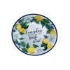 Royal Norfolk Lemon Floral Dinner Plate W/ Blue Rims, 8-in.
