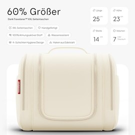 Kulturbeutel [Design 2025] zum Aufhängen für Damen, Herren & Kinder [7 Liter Stauraum], 3-in-1 Kulturtasche, Kosmetikkoffer, Kosmetiktasche für Männer & Frauen, Reise Waschtasche, Waschbeutel