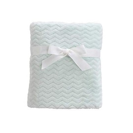 CREVENT 30''X40'' Light Cozy Plush Fluffy Warm Fleece Stroller Blanket for Girl Infant Toddler Crib Cot Stroller (Wave Avocado Green)