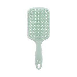 Cricket Hapi De-Knot Delight Detangler Brush Large - Featuring 154 Ultra-Soft Bristles, Flexible and Gentle Design, Fixed Bristles for Even Detangling, and an Ergonomic Wide Brush Head - Light Green