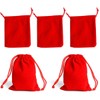 ZAAWUUT 5 Pieces Medium Velvet Drawstring Bags,Cloth Jewelry Pouches,Velvet Gift