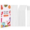 RENYIH 10 Pcs Reusable Glass Boba Straws,9''x14 mm Wide Glass