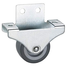 Dörner + Helmer Parquet Fixed Castors, Set of 4, 38 mm x 18 mm, 180 kg Load Capacity, TPE Wheel, Directional Fixed, Galvanised Steel