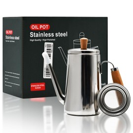 750ML Stainless Steel Oil Strainer-Grease Container with Fine Strainer and Lid-Stainless Steel Oil Strainer with Filter-For Kitchen Storage of Frying Cooking Grease