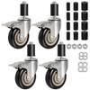 4-Inch Heavy-Duty Expanding Stem Casters with Brake - Prep Table