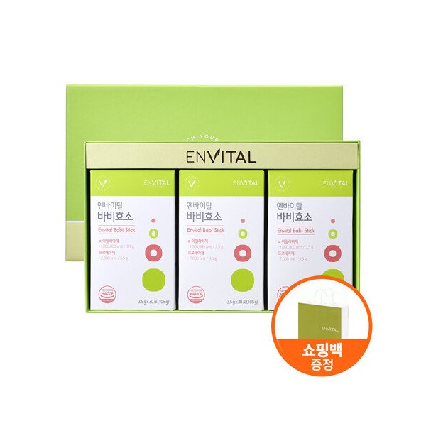 Envital [AKmall] Envital Barbie Enzyme 3.5g / 엔바이탈 [AKmall] 엔바이탈 바비효소 3.5g X 30포 * 3박스, 단일상품