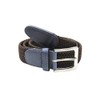Heritage Traditions Tweed Braided Elastic Woven Belt (Navy/Brown Solid)