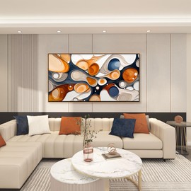 XLSJERST Modern Abstract Wall Art - Deep Spiritualism Art White And Brown Canvas Pictures Artwork Living Room Office Bedroom Wall Decor