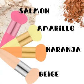 Esponja Facial Para Maquillaje Brocha Profesional Mango F                                                                                             
