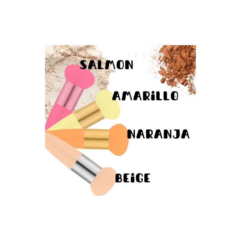 Esponja Facial Para Maquillaje Brocha Profesional Mango F
